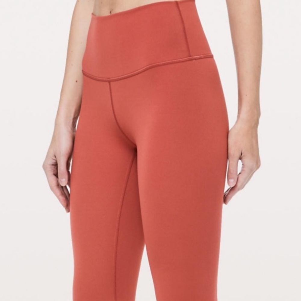 Burnt orange lululemon wunderunder leggings
